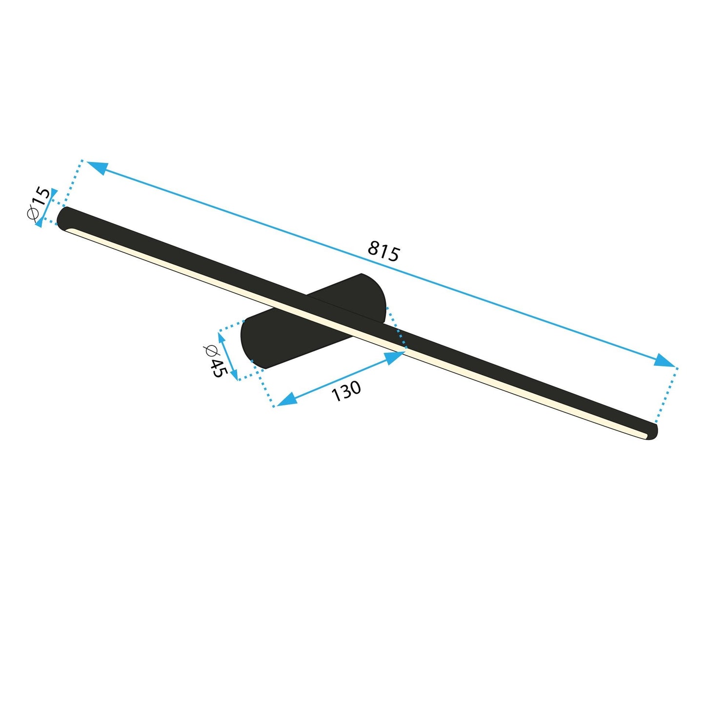 Lampa de perete LED 80CM APP1343-W Black  7