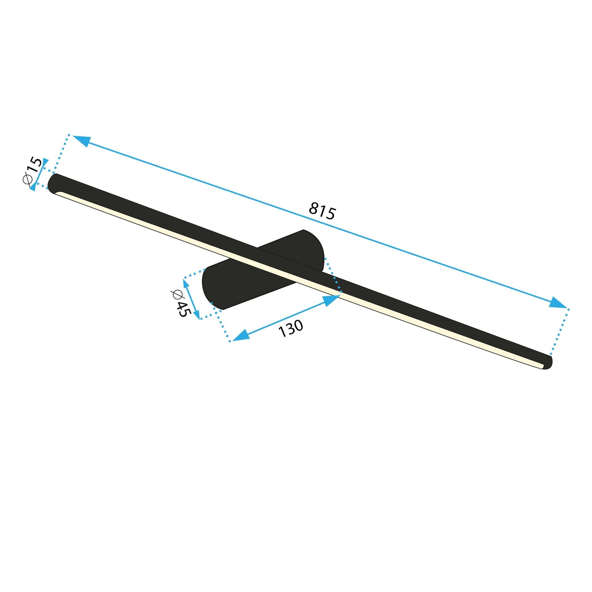 Lampa de perete LED 80CM APP1343-W Black  7