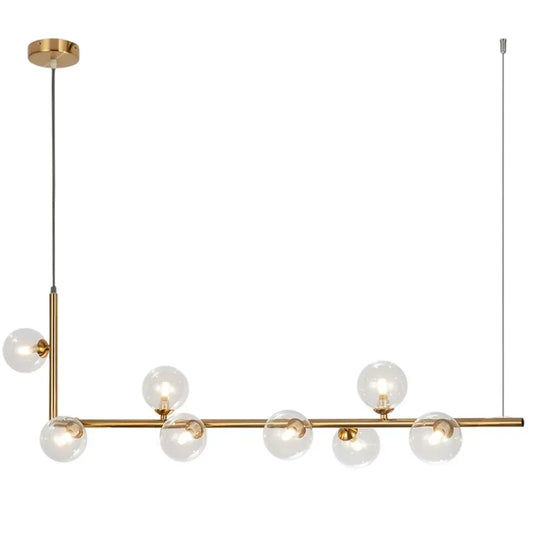Lampă suspendată Bile de sticlă aurie 8 buc APP615-8CP  1