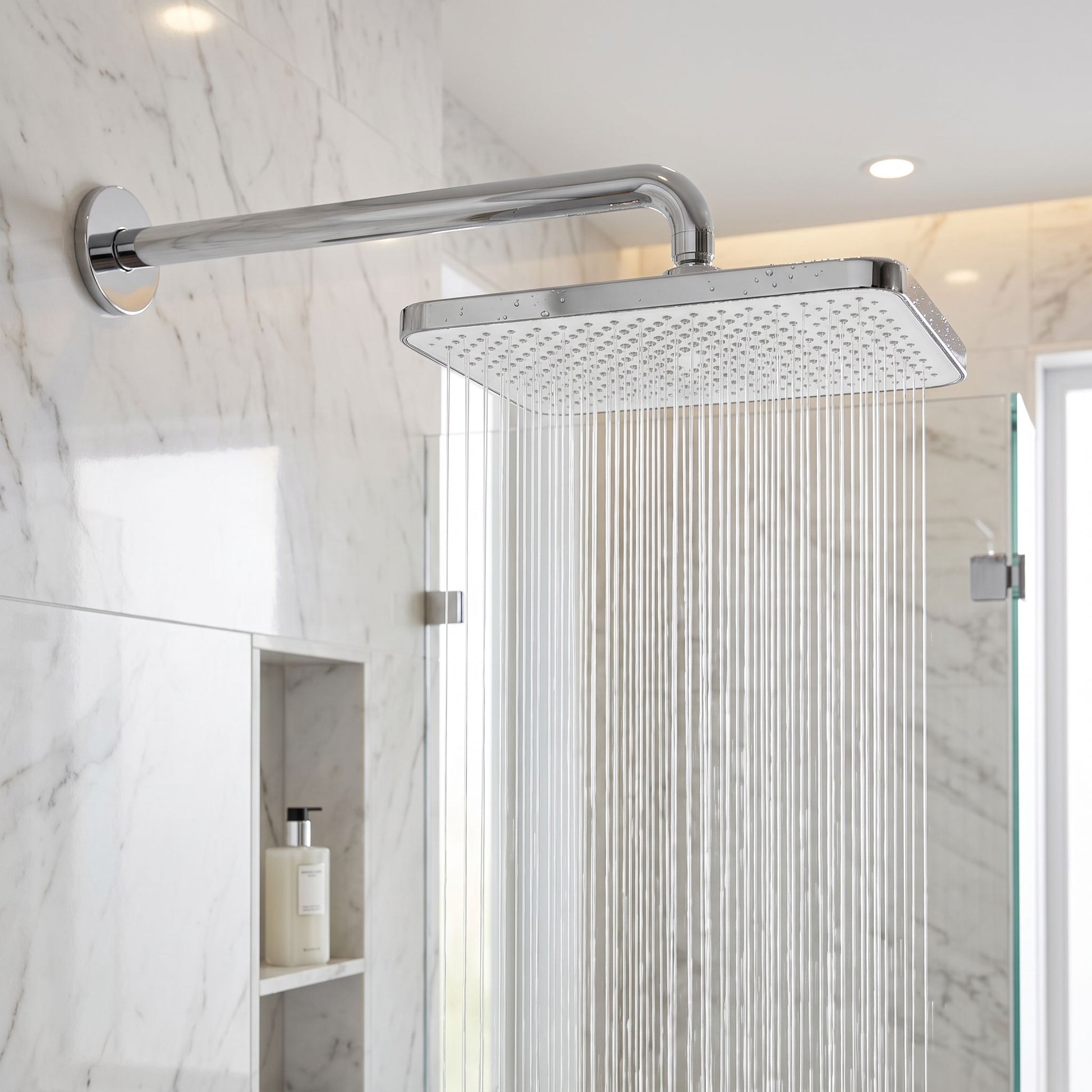 Pălărie De Duș Dreptunghiulară REA JS-032 Chrome 8