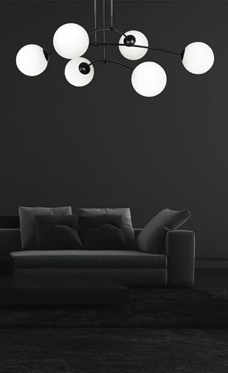 LAMPA WISZĄCA SUFITOWA CZARNY MAT APP1576-6C 5
