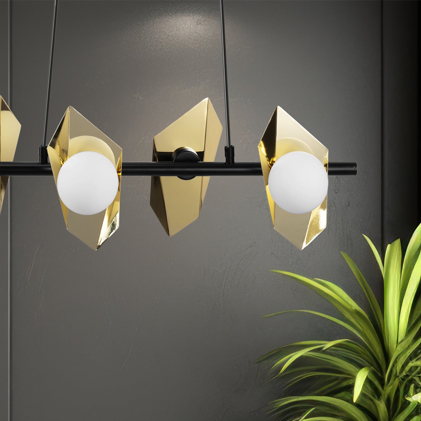 Lampă De Tavan App1412-cp Black Gold  2