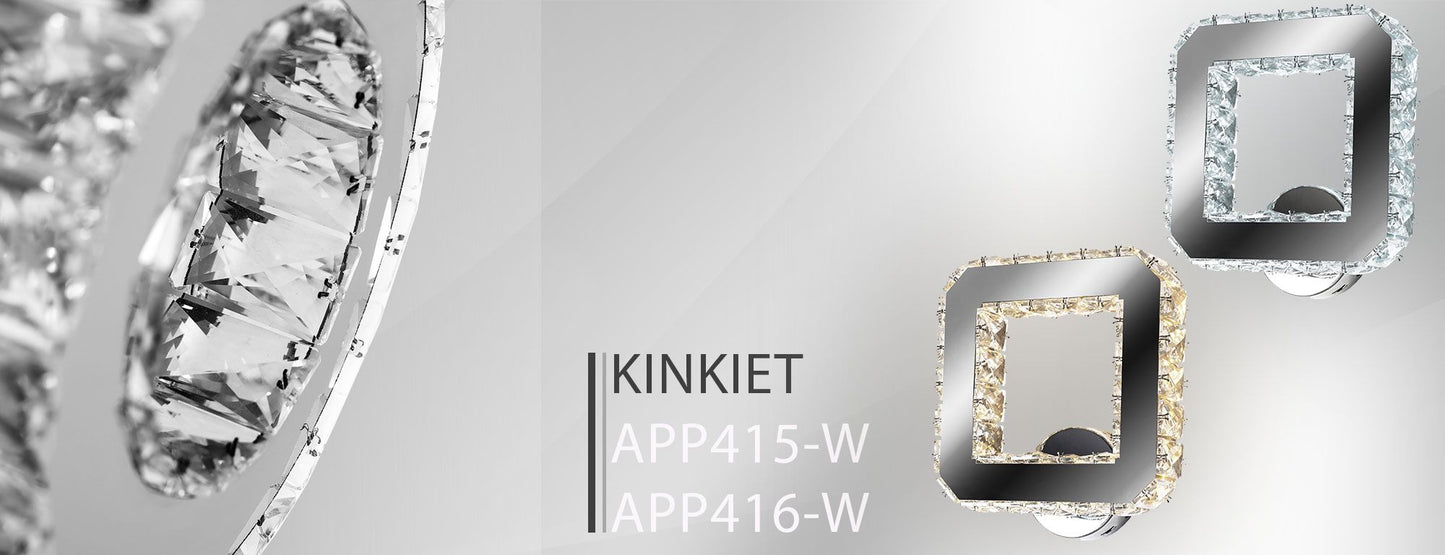 Aplica de perete cu cristale LED APP415-W APP416-W Alb cald 3000K 7