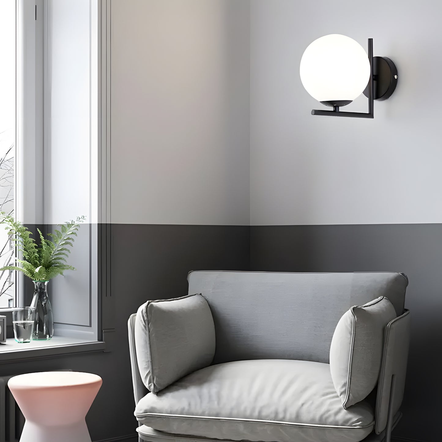 Lampa De Perete G101-1w Black White  2