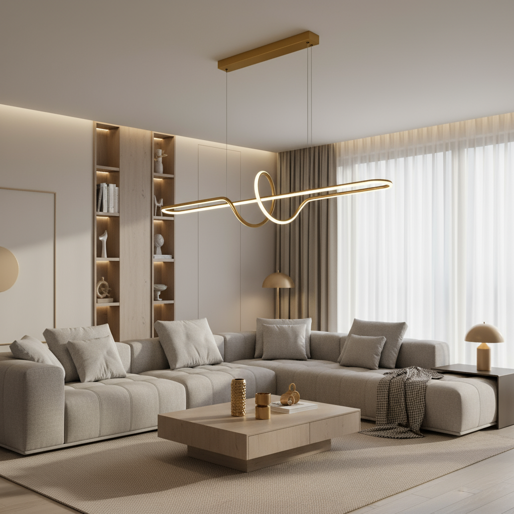 Lampa Led Lhj038-cp Brush Gold  4