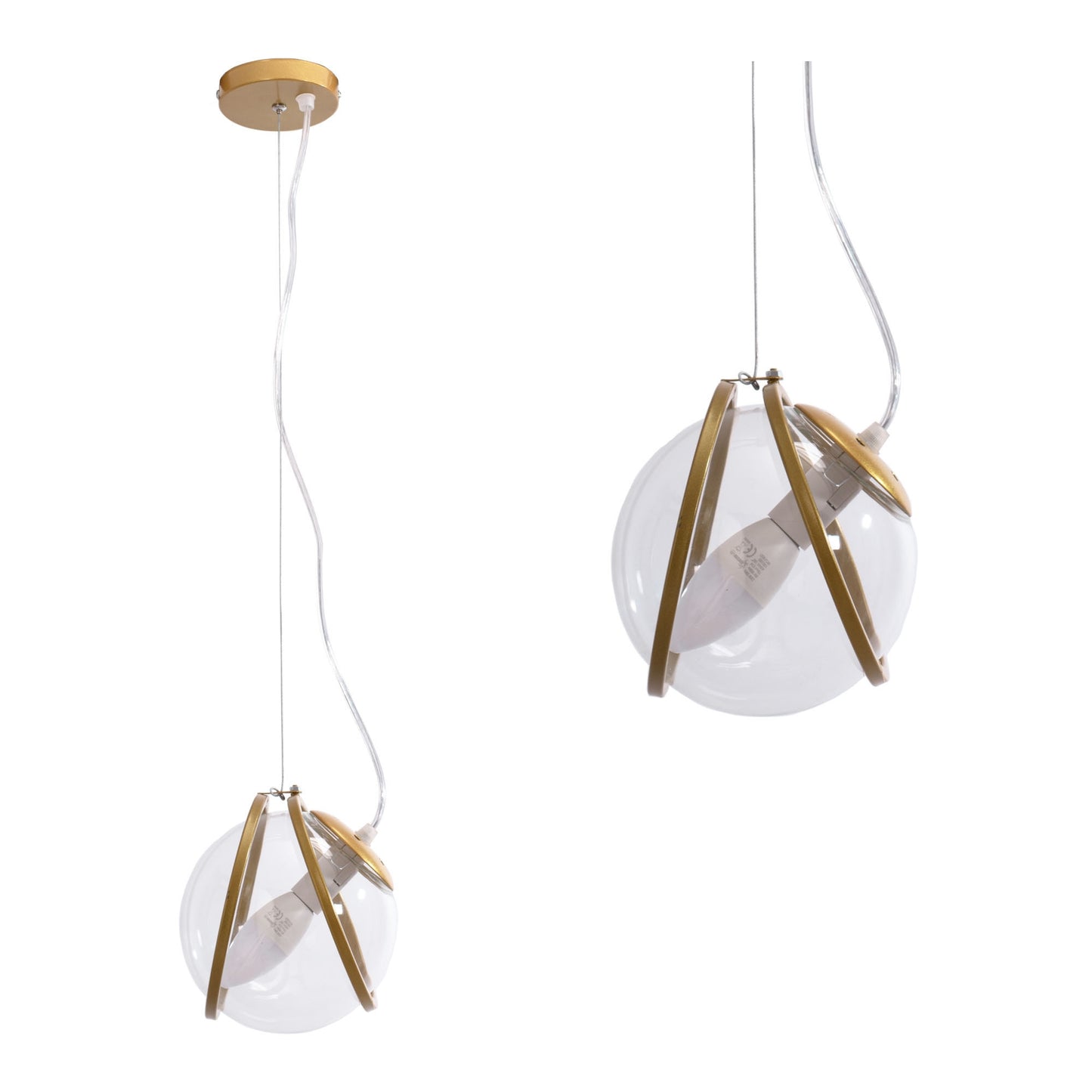 Lampa APP1089-1CP Gold Transparent  2