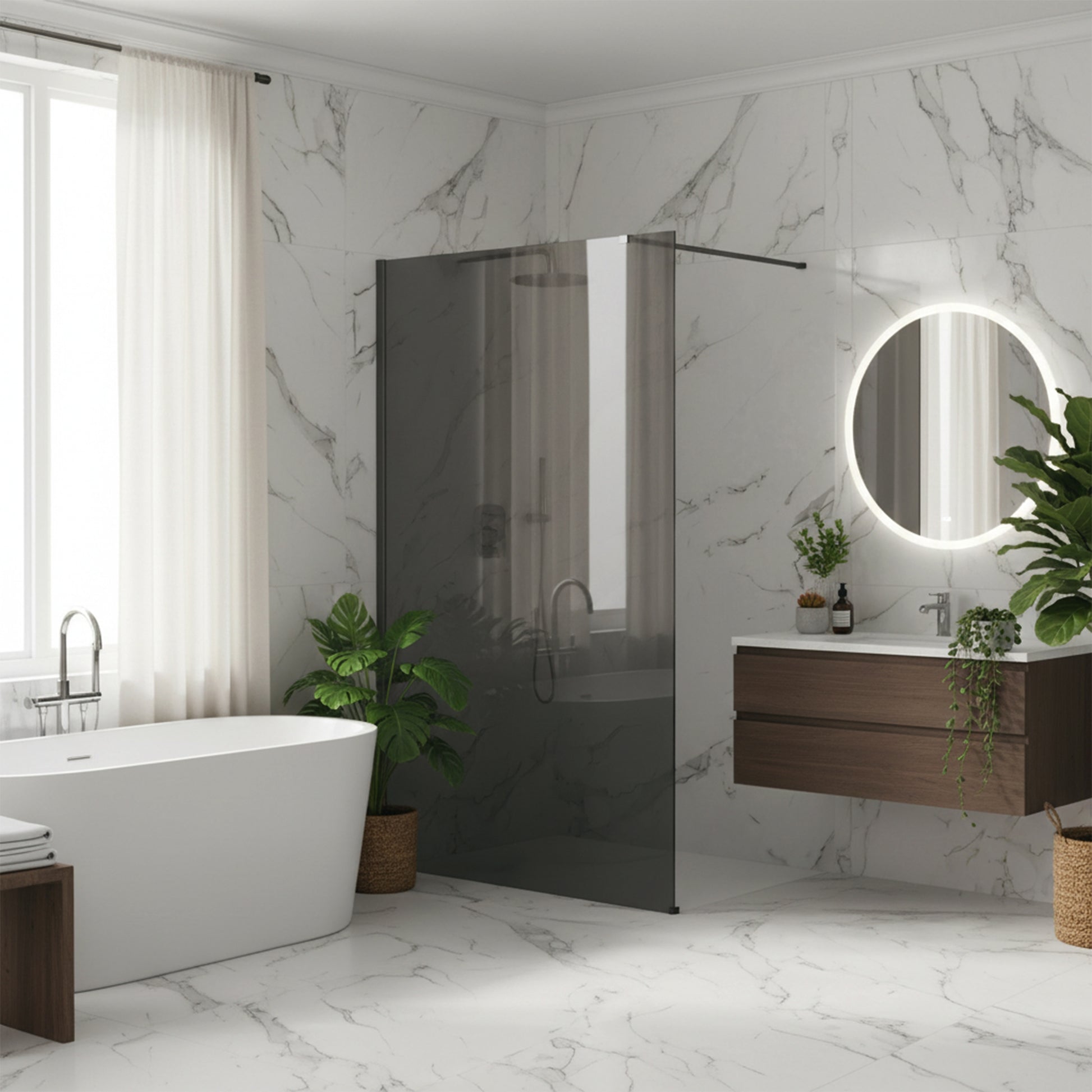 Paravan de dus Rea Flexi Grey / Titan 120  4