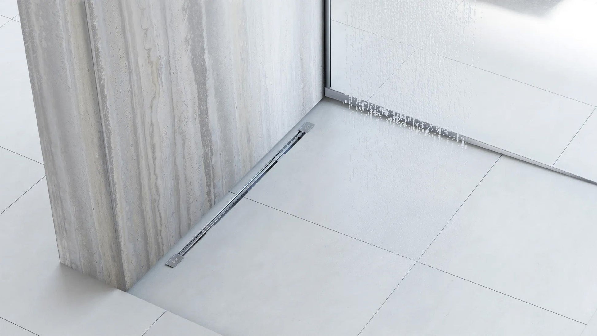 Profil de panta cadita de dus 100cm Brush nickel stanga 8