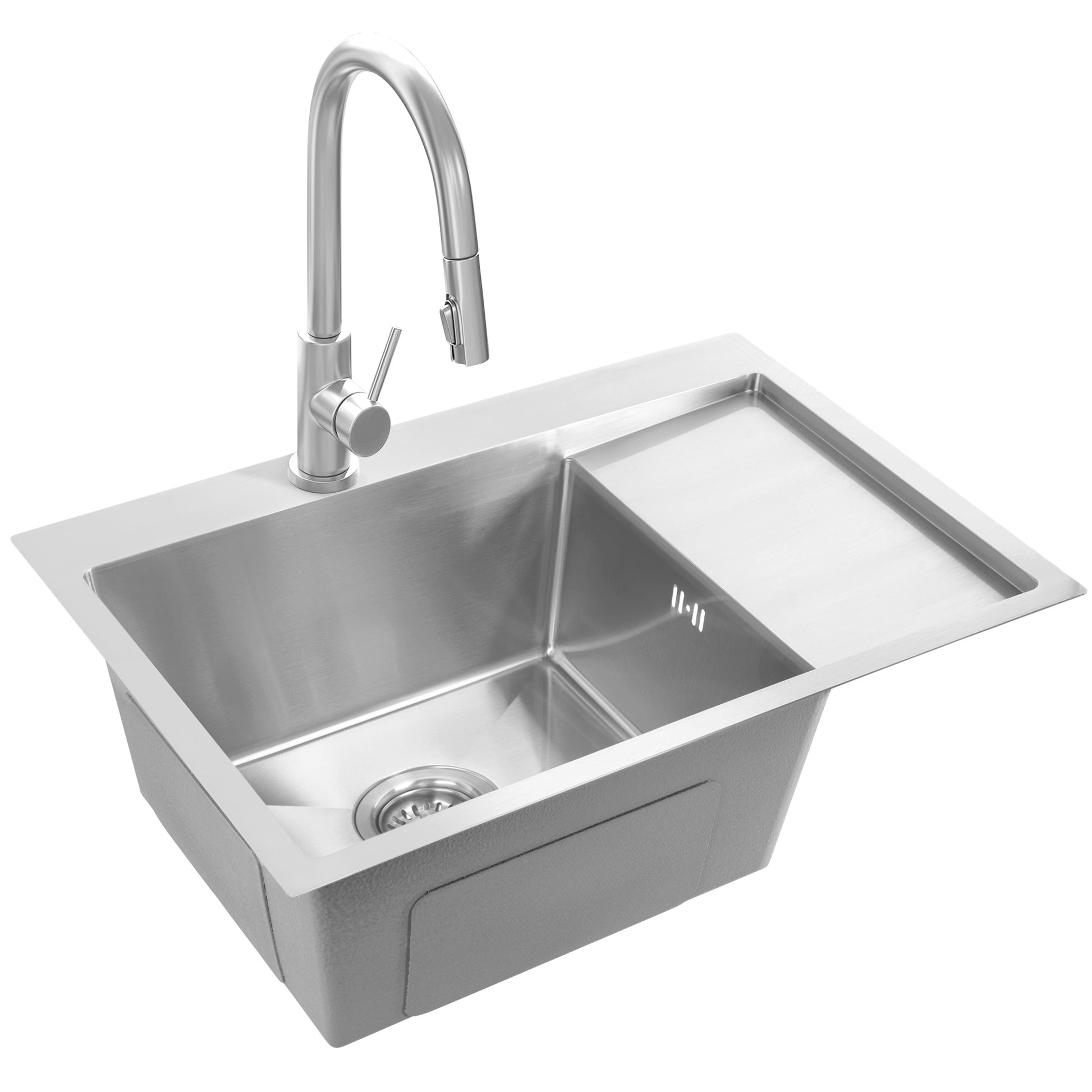 Chiuvetă Inox Fin Brush Nickel cu robinet de bucătărie 5
