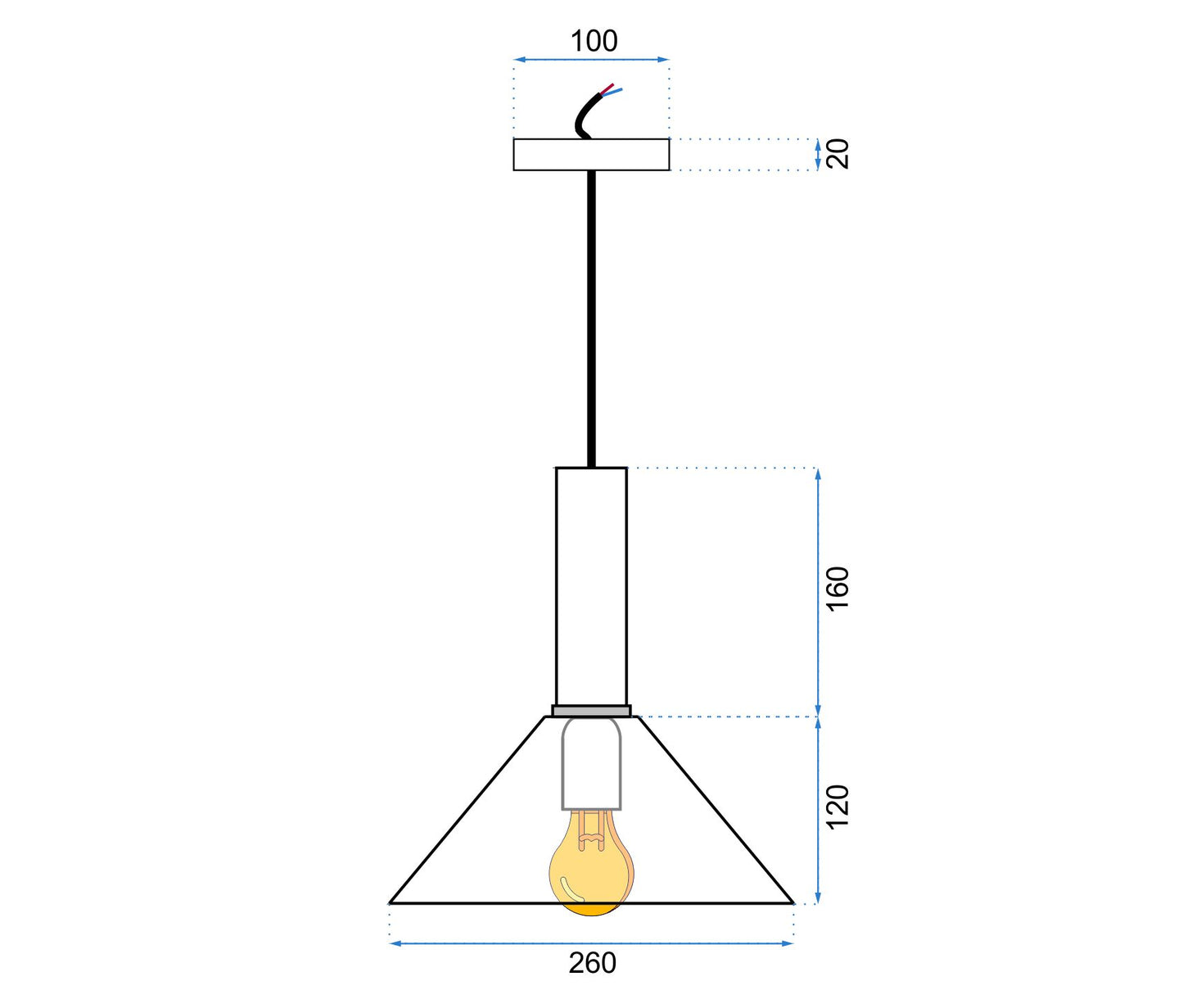 Lampa DE TAVAN SUSPENDABILA OSTI D coral  12