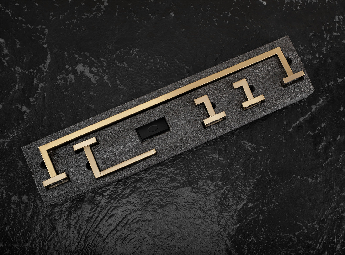 Set Accesorii Pentru Baie Rio Brush Gold 4 Piese  7