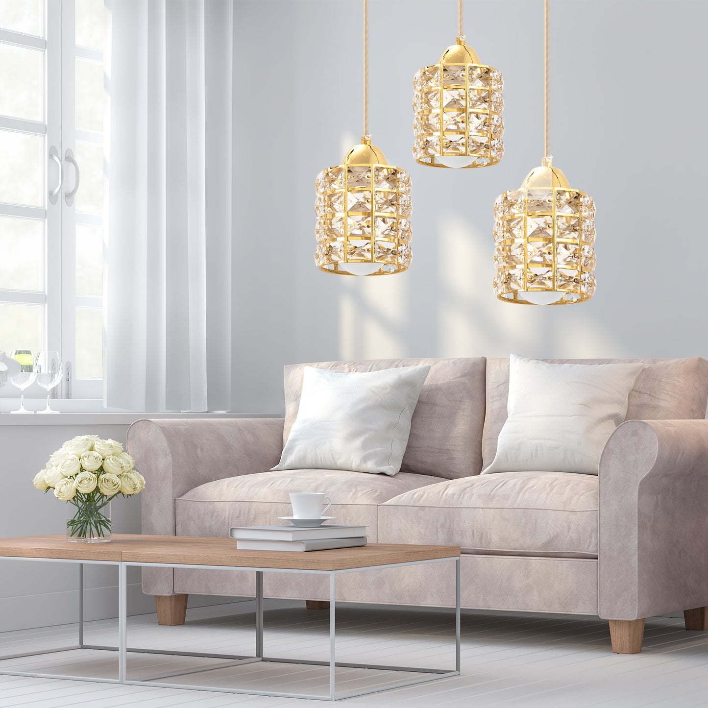 Plafoniera Cristal Gold APP726-3CRP  5