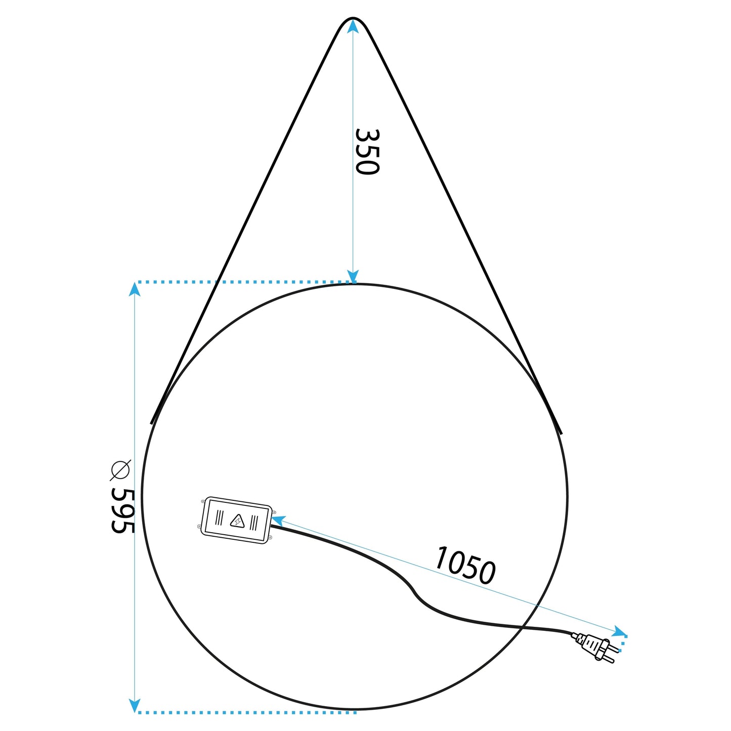 Oglindă Led 60cm Yh-3339  6