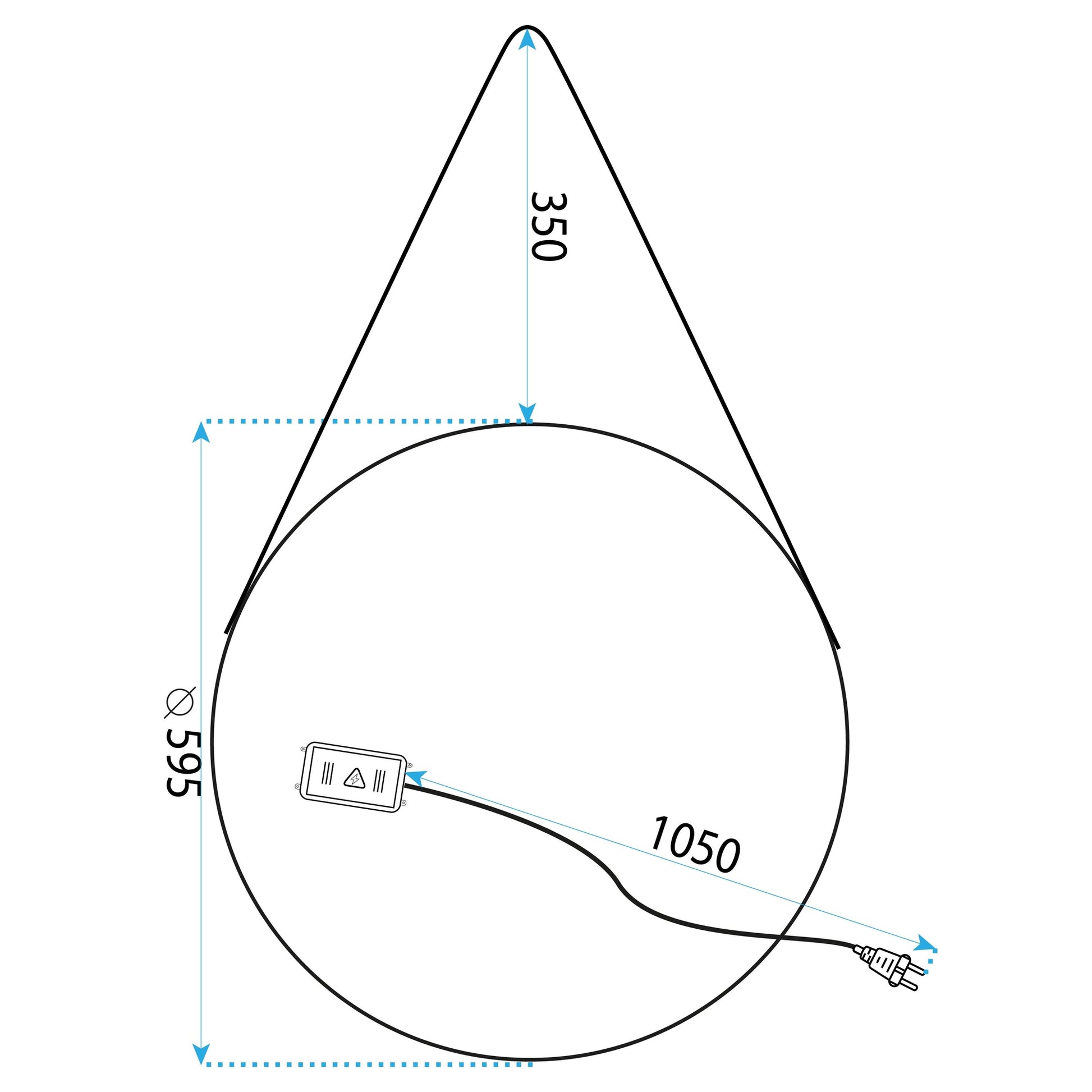 Oglindă Led 60cm Yh-3339  6