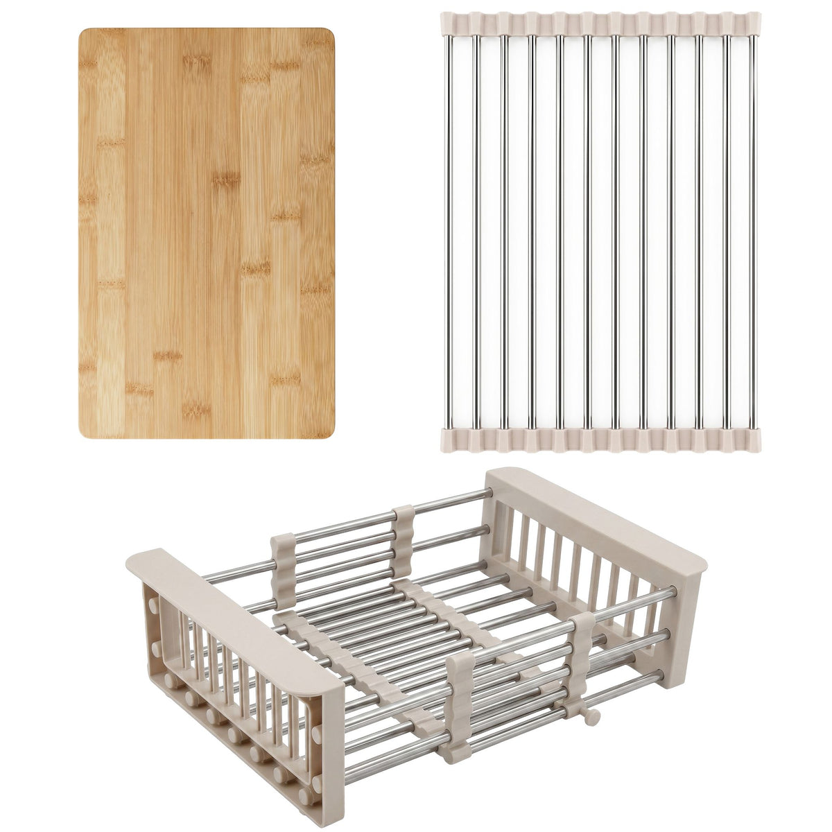 Set Accesorii Pentru Chiuvetă De Bucătărie 3 Piese REA Beige 10