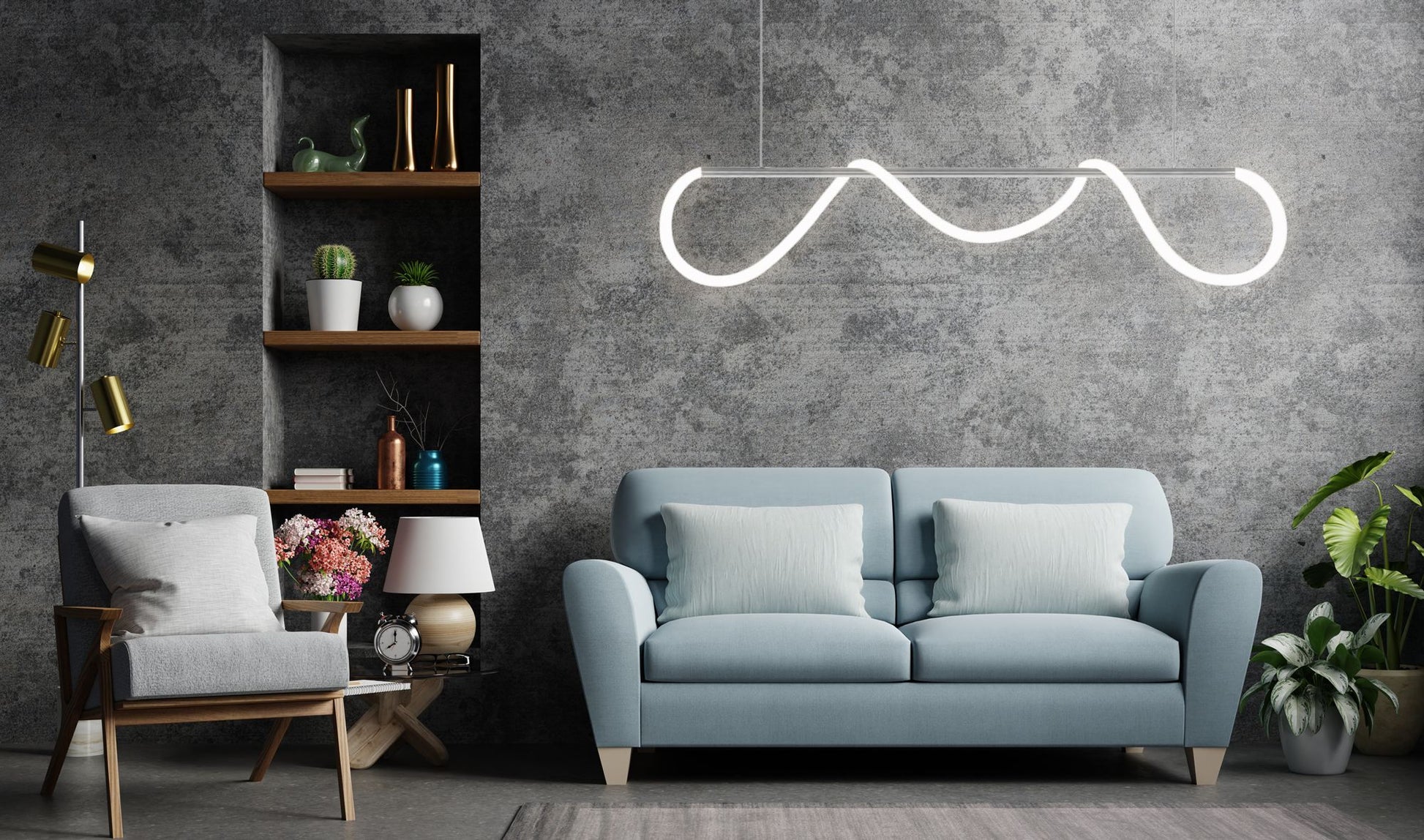 Lampa LED APP855-CP Long Chrom 5