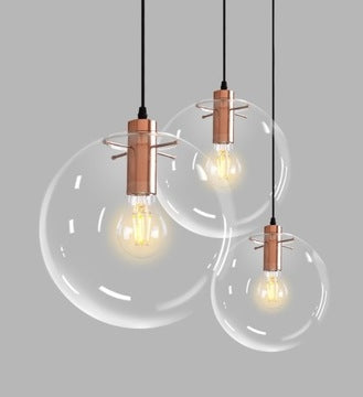 Lampa De Tavan Suspendabila Din Sticla Lassi 30 Cm Rose Gold  2