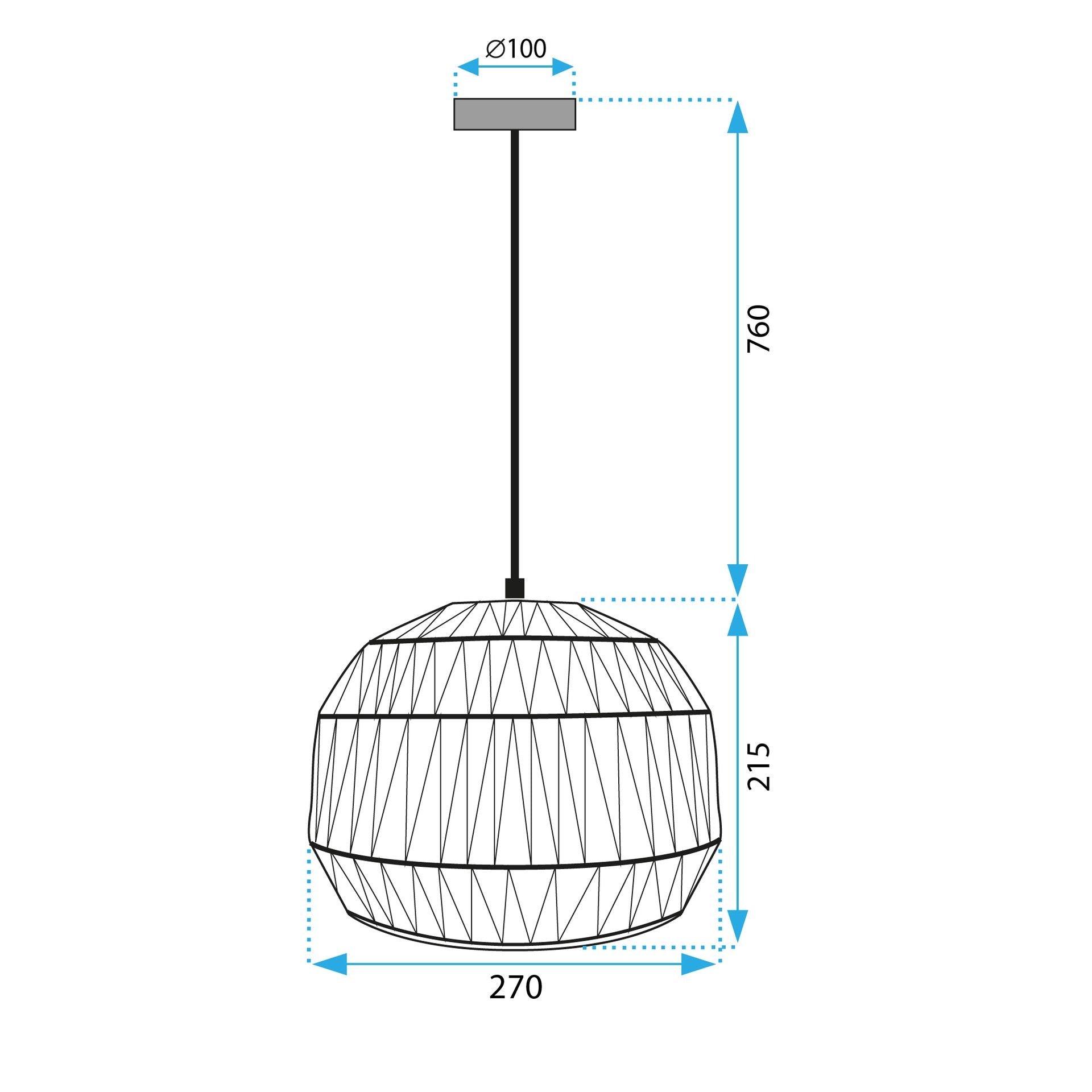 Lampă de tavan APP1292-1CP Brown  8