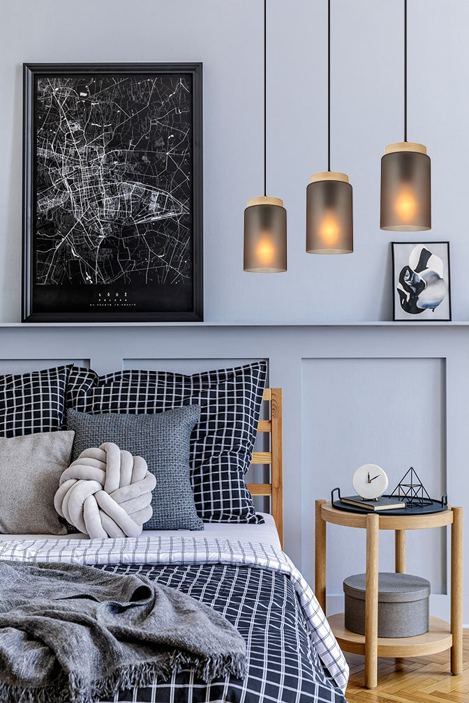 Lampă Suspendată APP1812-3CP Frosted Grey  3