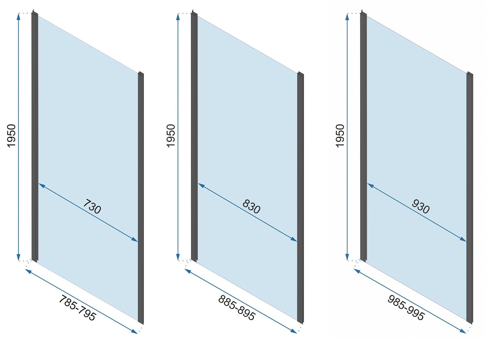 Cabina dus REA Rapid Slide Chrome Usa: 100 Perete: 80 12