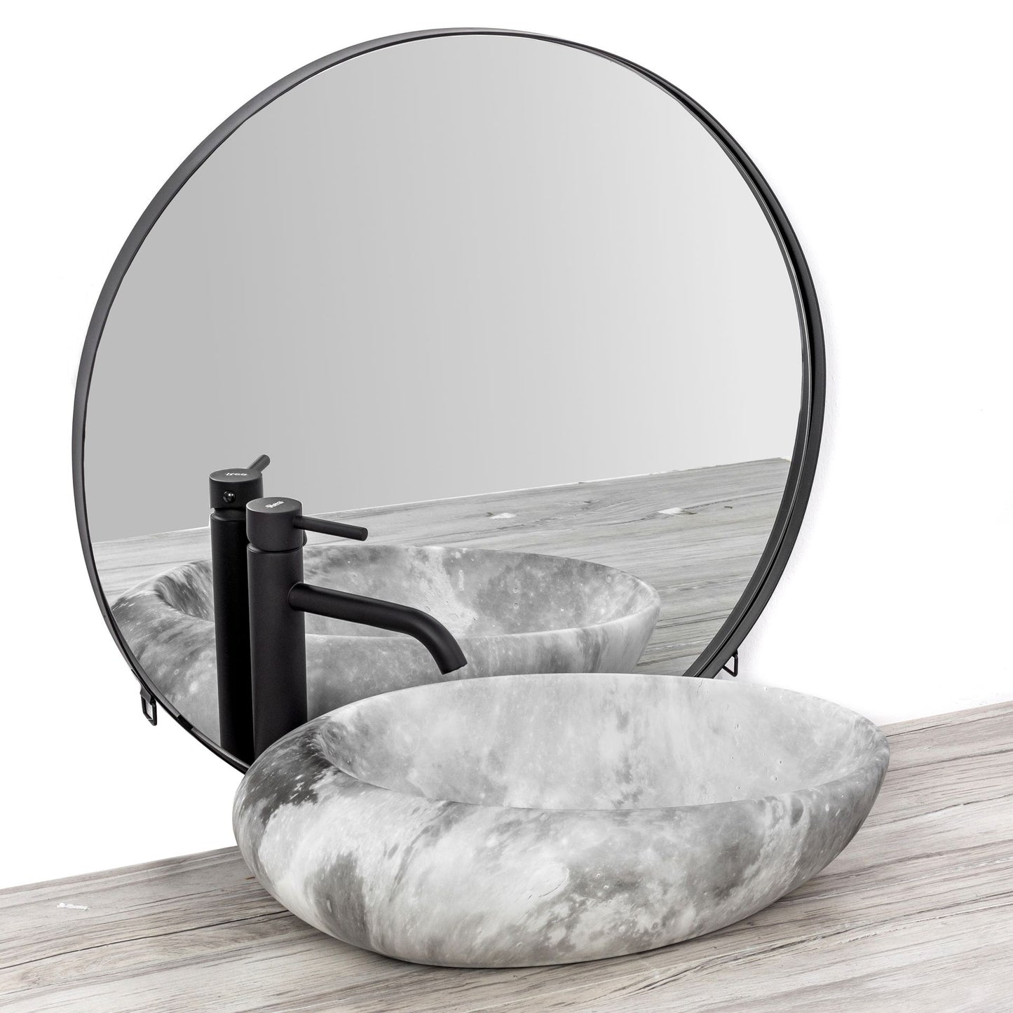 Lavoar pentru blat Rea Roxy C Stone L.GREY 5
