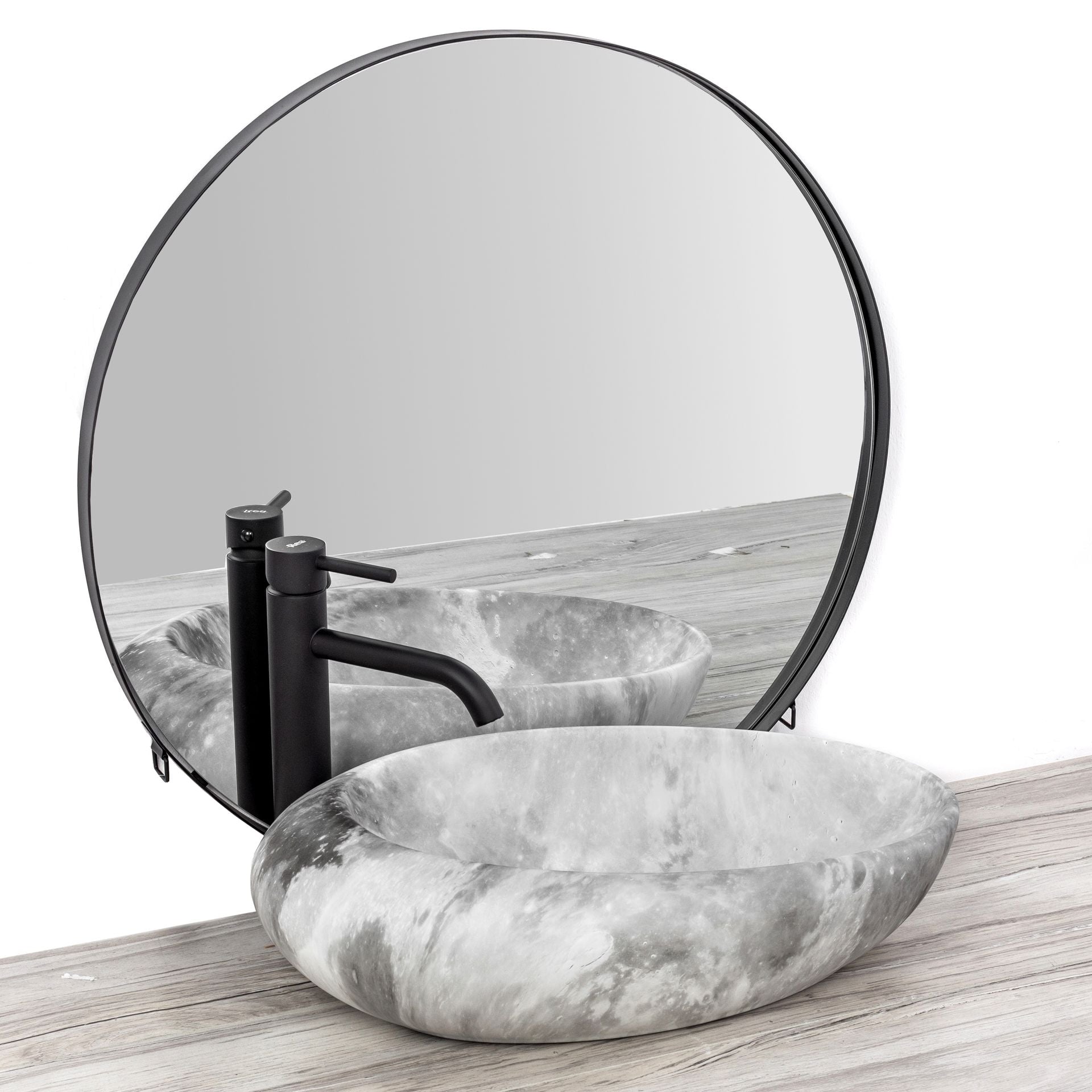 Lavoar pentru blat Rea Roxy C Stone L.GREY 5