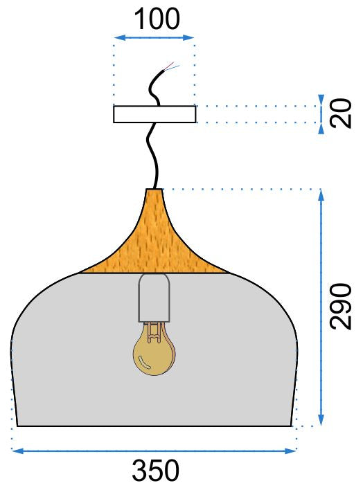 Lampa DE TAVAN SUSPENDABILA Bari gri  9