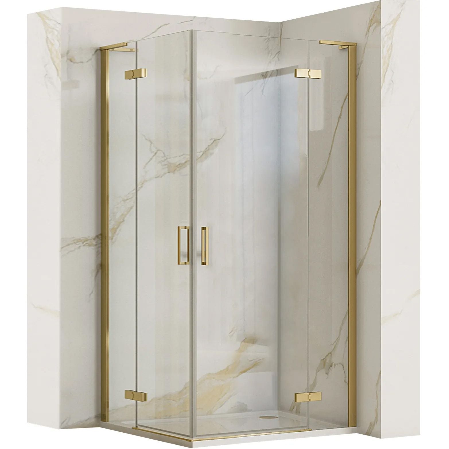 Cabina dus REA Hugo Gold Brush 80x100  1