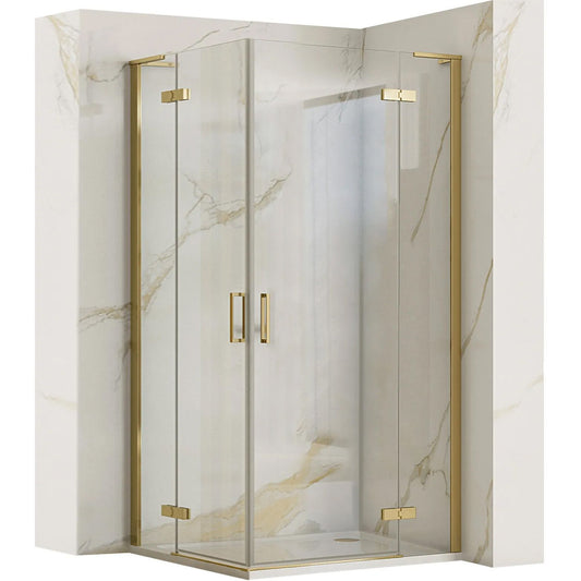 Cabina dus REA Hugo Gold Brush 80x100  1