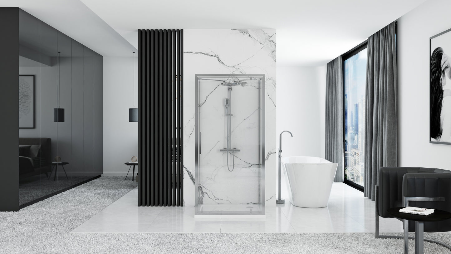 Cabina dus REA Rapid Swing Chrome Usa:100 x Perete:100 4
