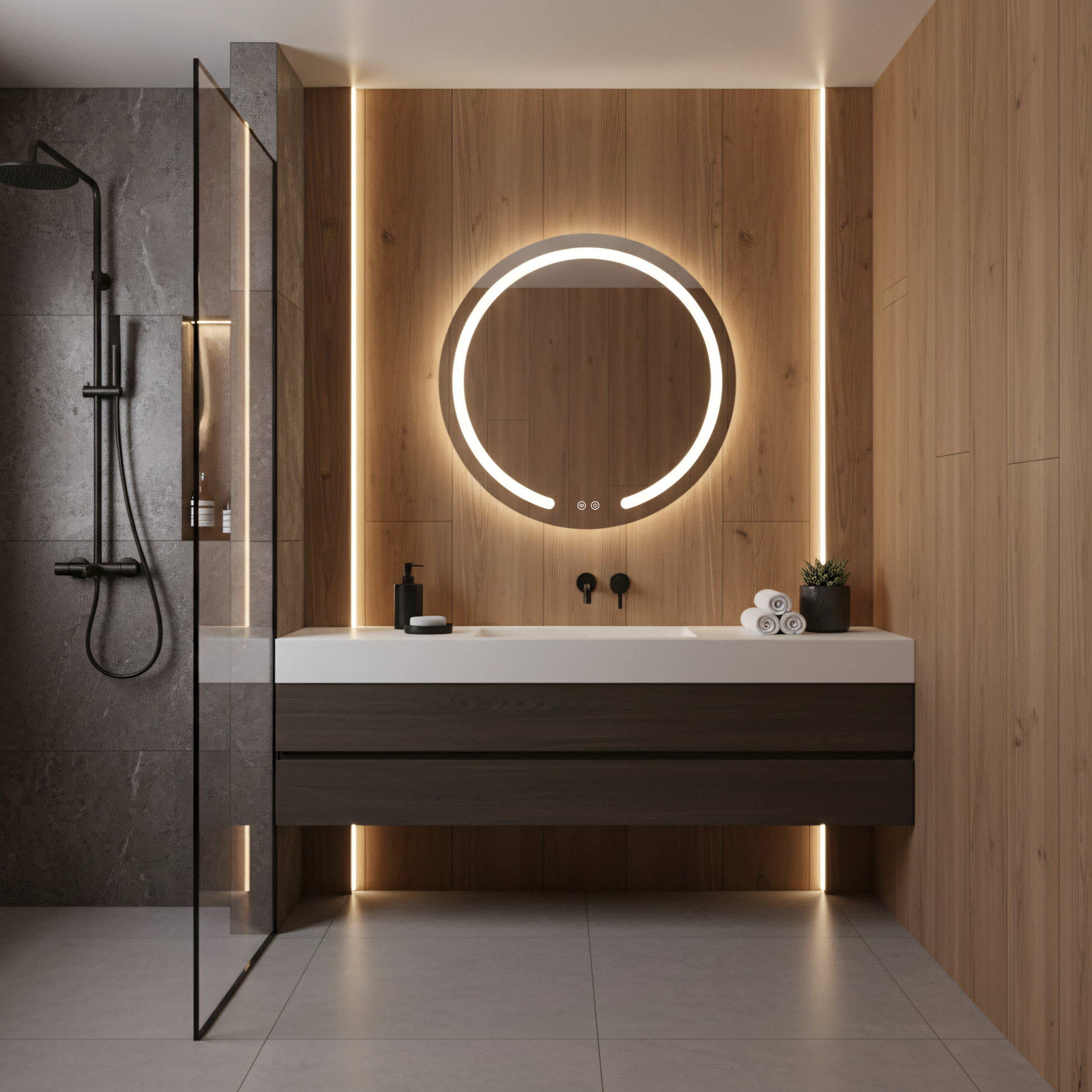 Oglindă LED 80cm Modern  3