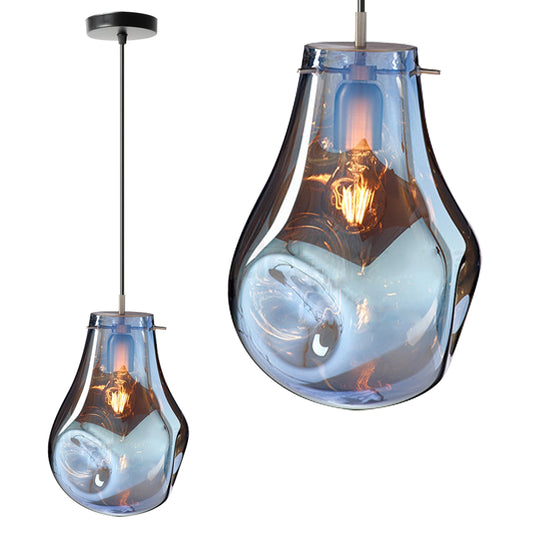 Lampa DE TAVAN SUSPENDABILA din sticla APP327-1CP Blue  1
