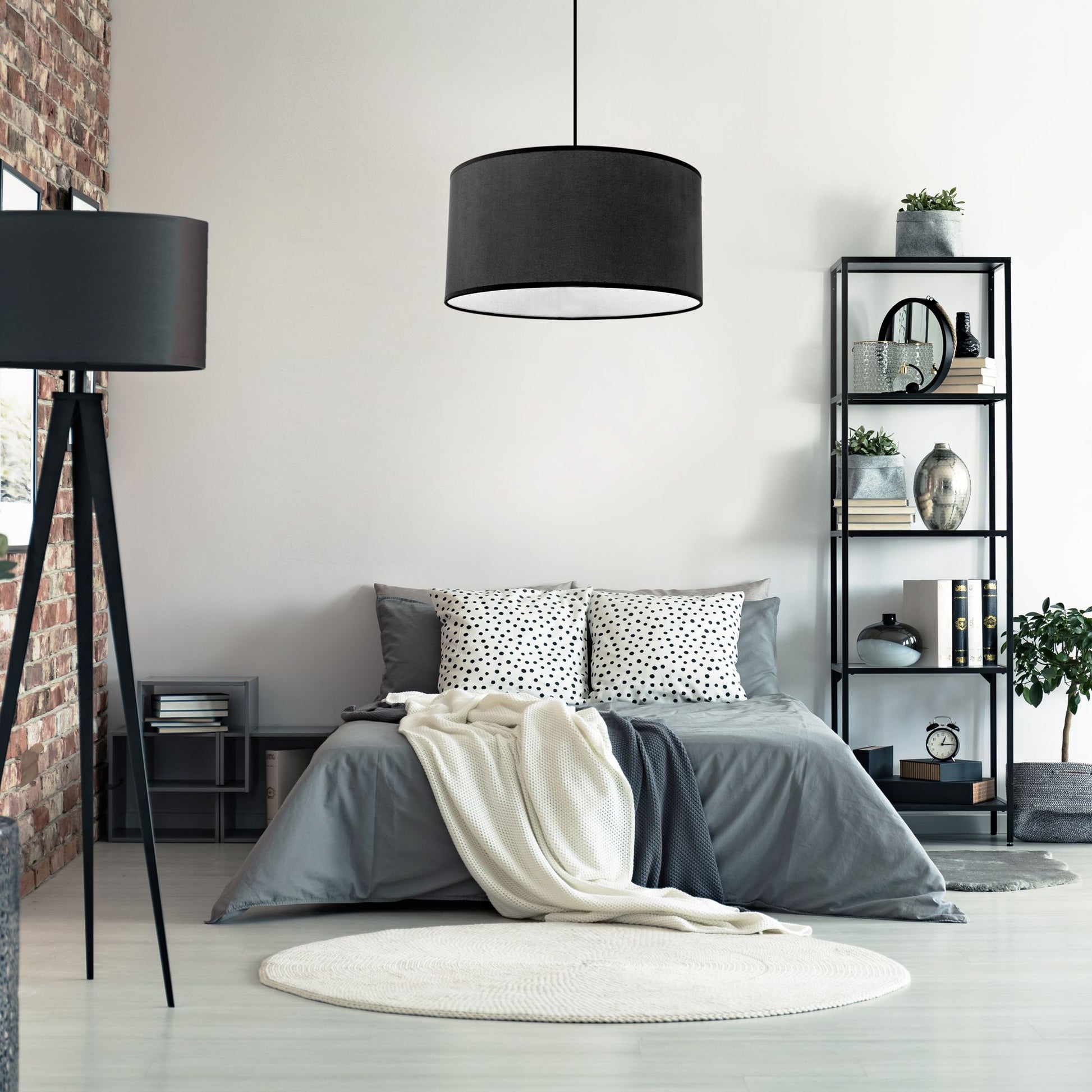 Lampa SUSPENDABILA Black Alb 36cm APP622-1CP 4