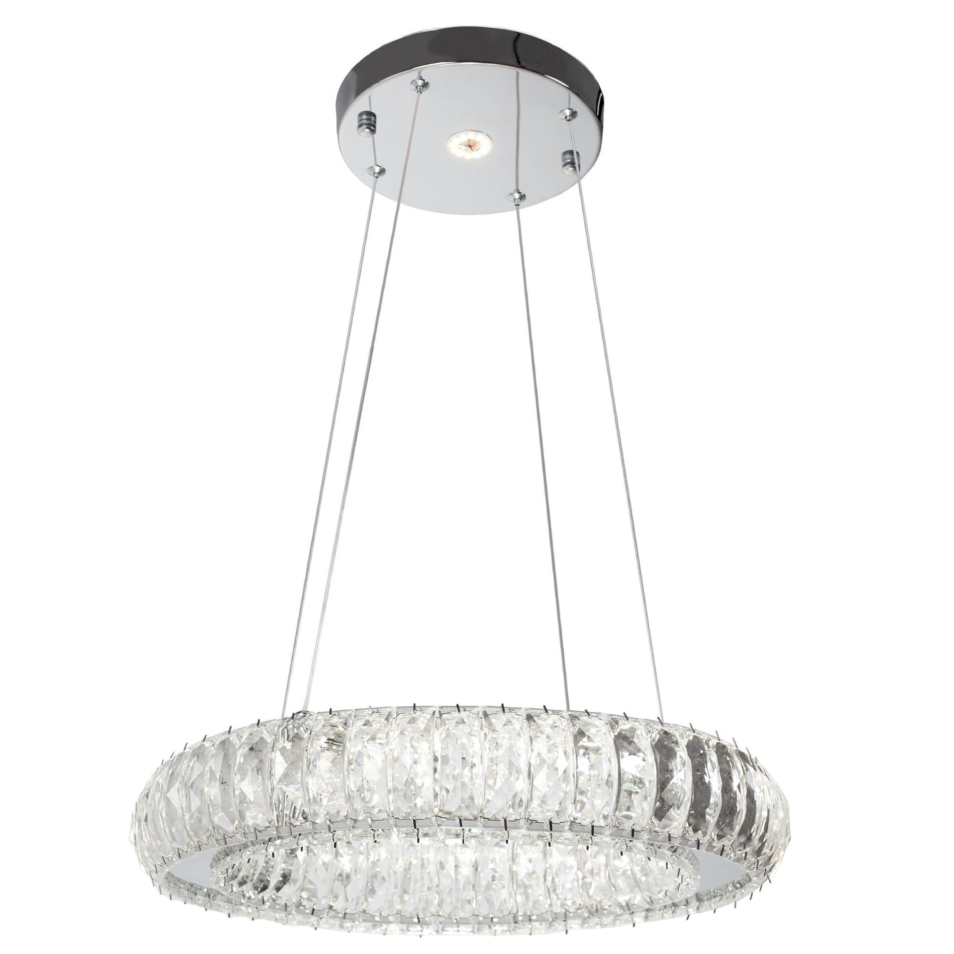 Kryształowa Lampa Sufitowa LED APP1040-CP + pilot  2