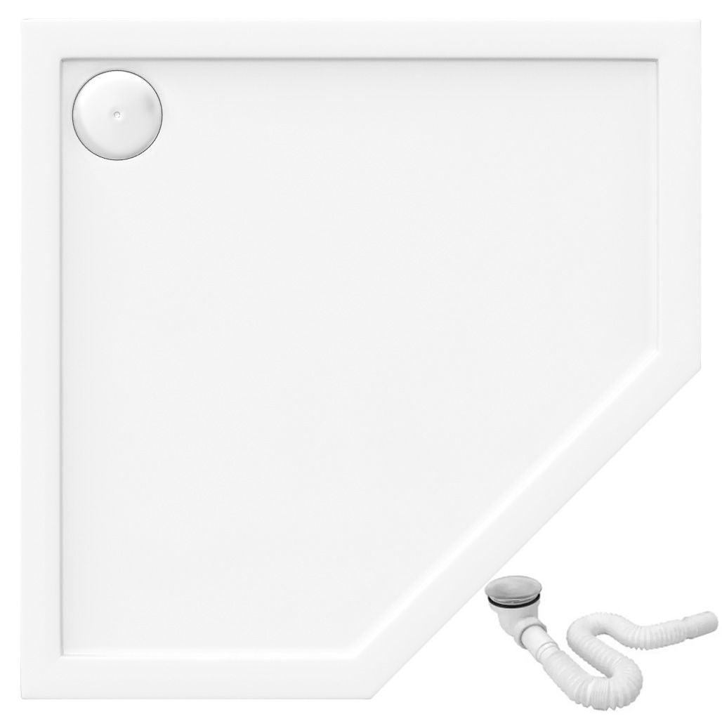 Cadita de dus Diamond 80x80 Alb  1