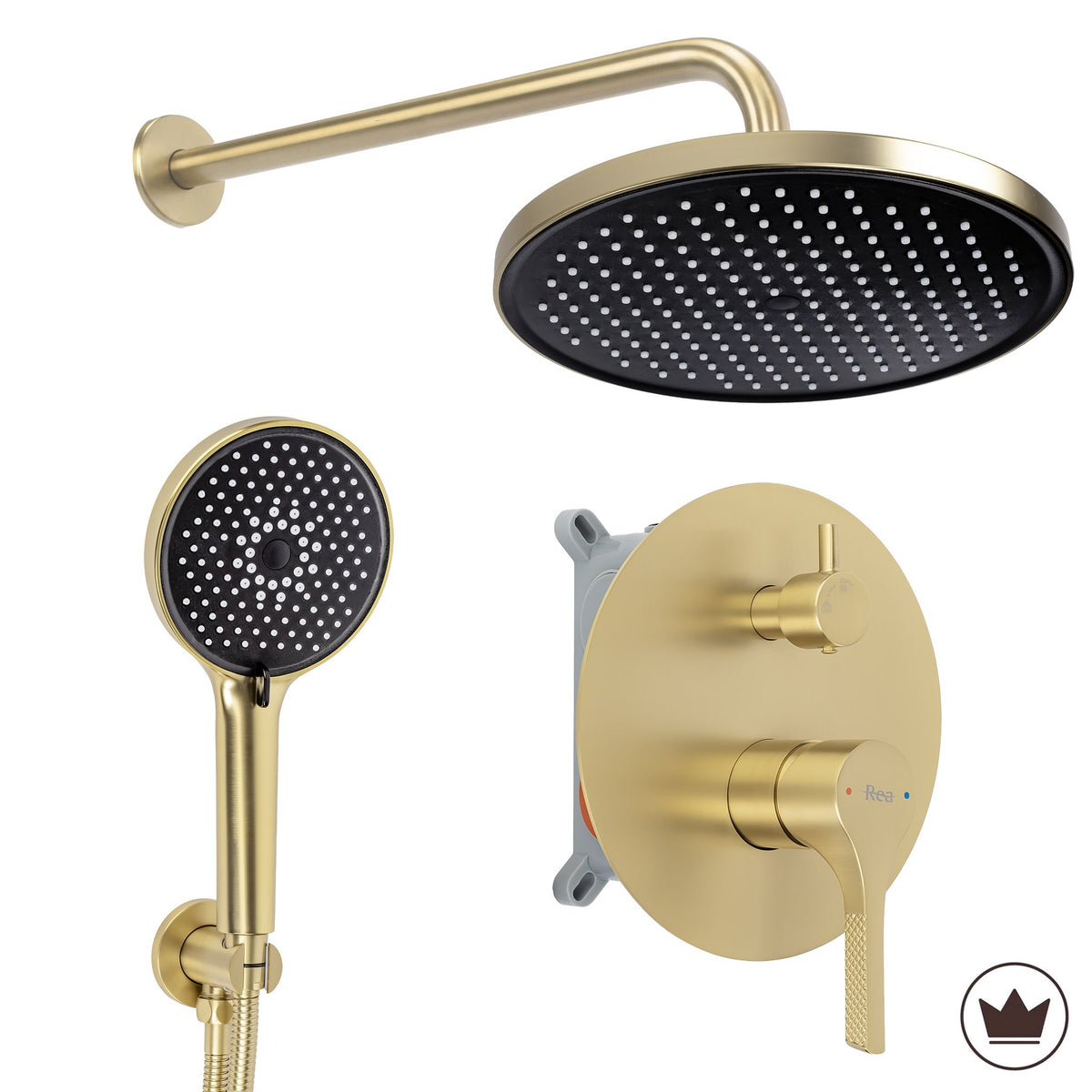 Set De Dus Incastrat Rea Maxim Brush Gold + BOX 1