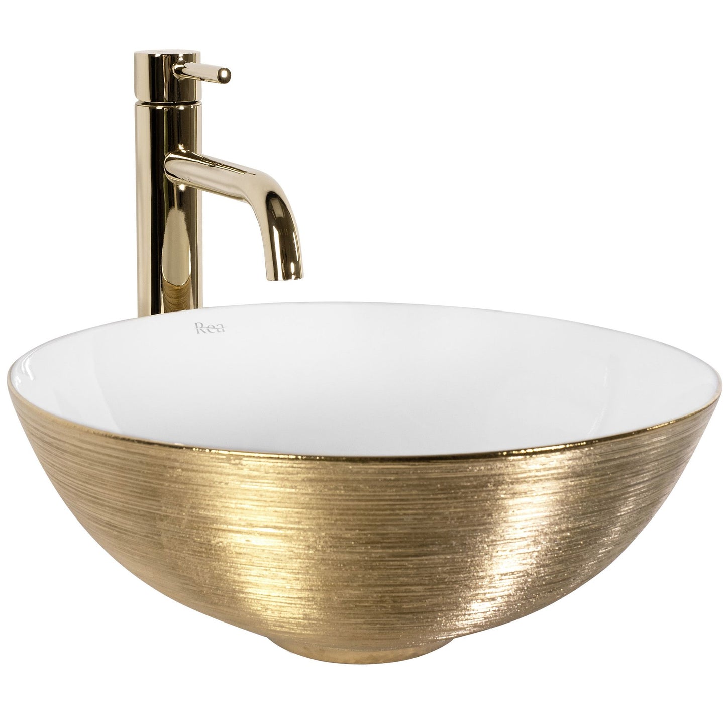 Lavoarul REA STELLA Gold Brush / White 6