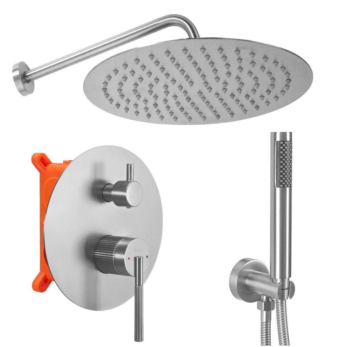 Set De Duș Încastrat Rea Argon Nickel Brush + BOX 1