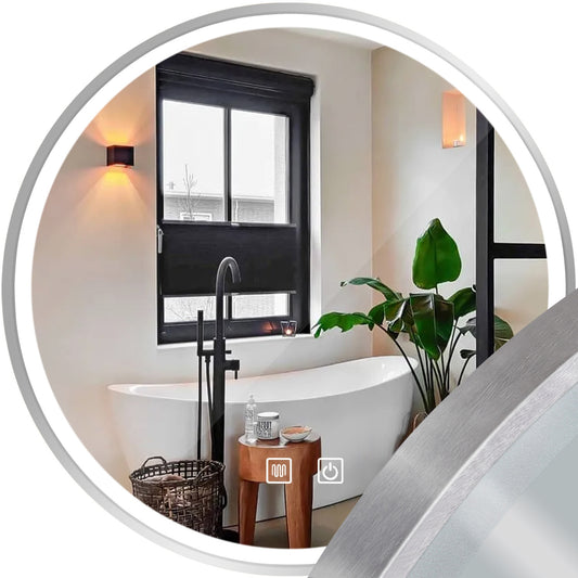 Oglindă LED 90cm MMJ BRUSH SILVER  1