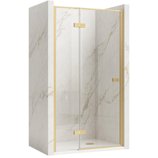 Paravan de dus Rea Atlas 90 Brush Gold dreapta 1