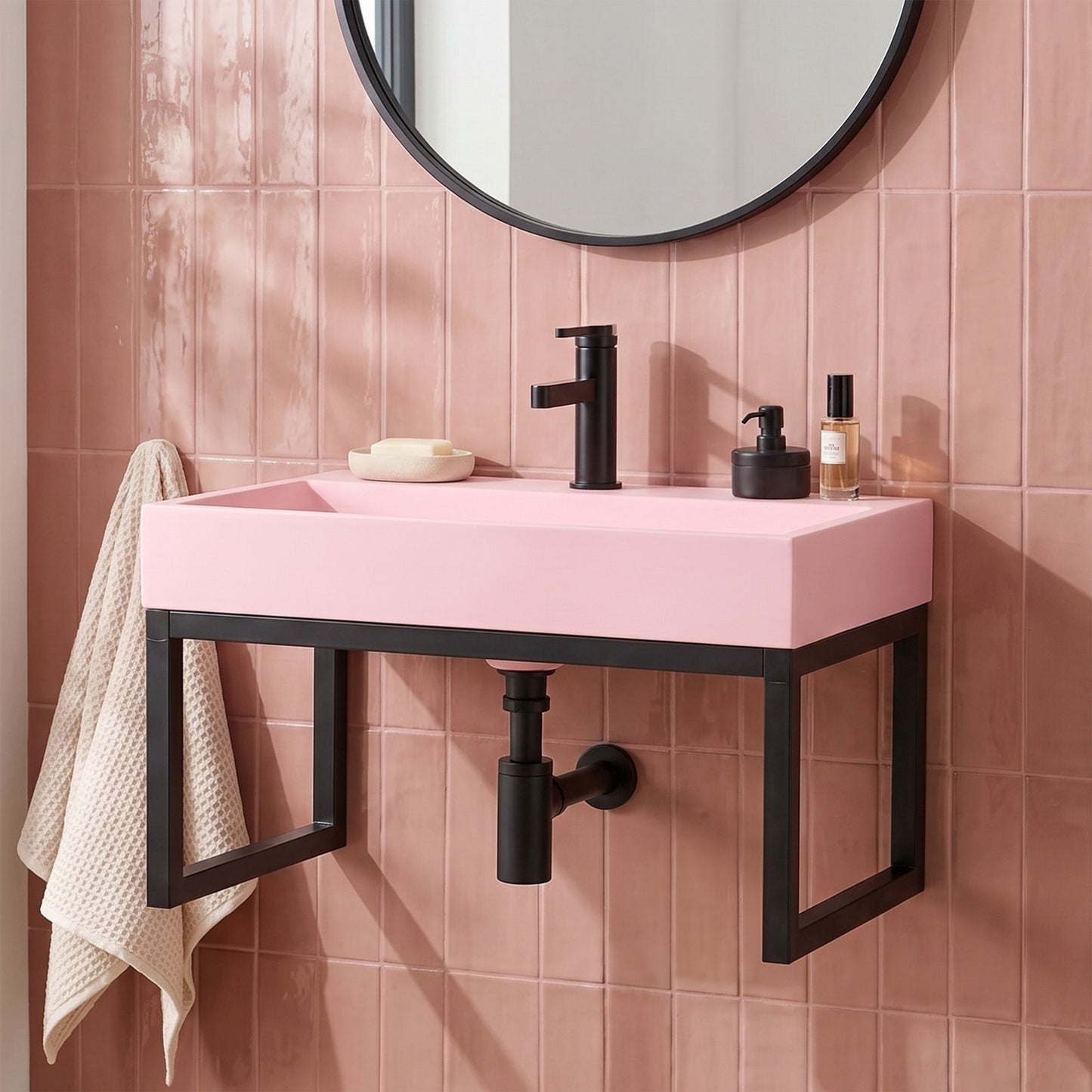 Lavoar Pentru Blat GOYA PINK 60CM + Cadru 7