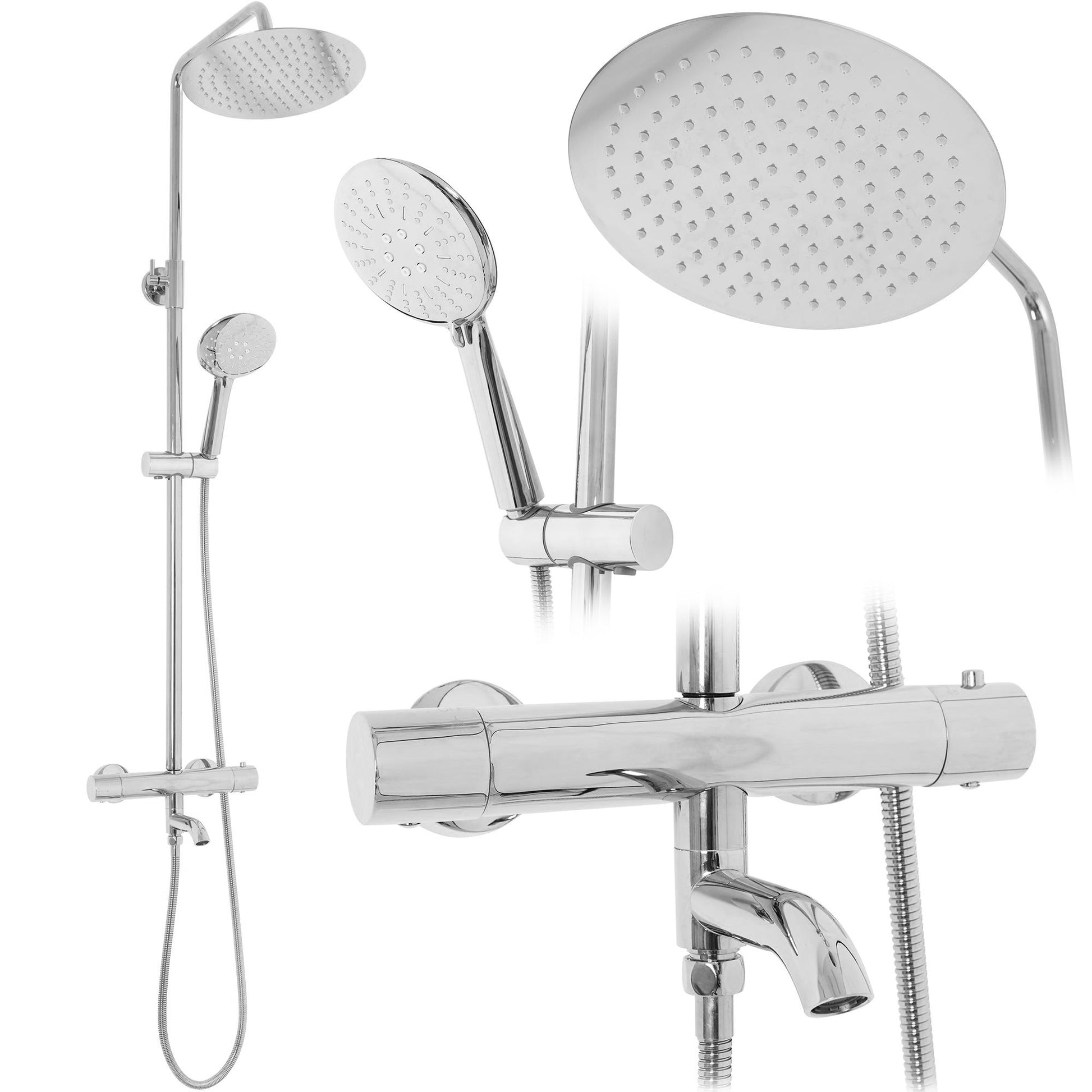 Coloana de dus cu termostat Lungo Crom  1