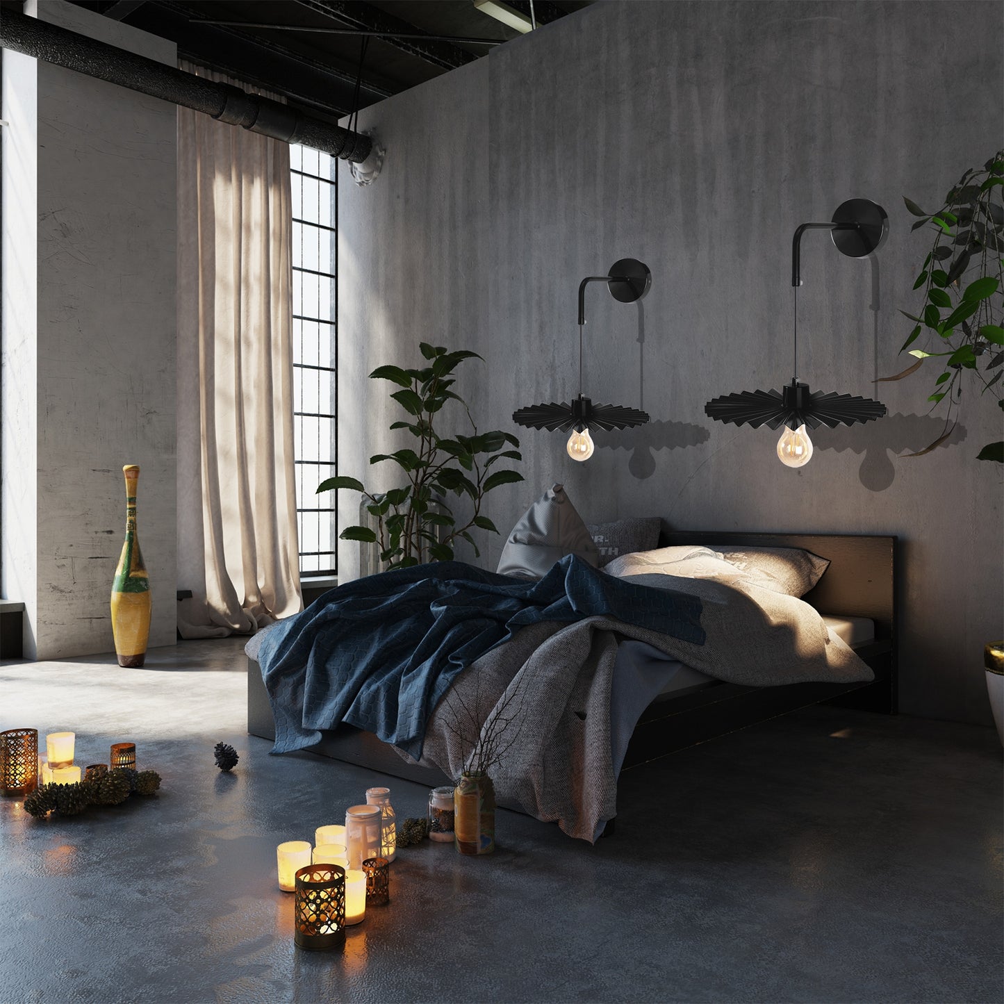 Lampa De Perete APP1355-1W Black 30 Cm  2