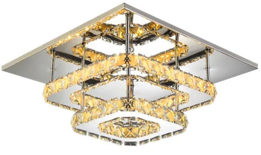 Plafoniera din cristal Plafond LED 24W Square APP409-C APP410-C Alb cald 3000K 1