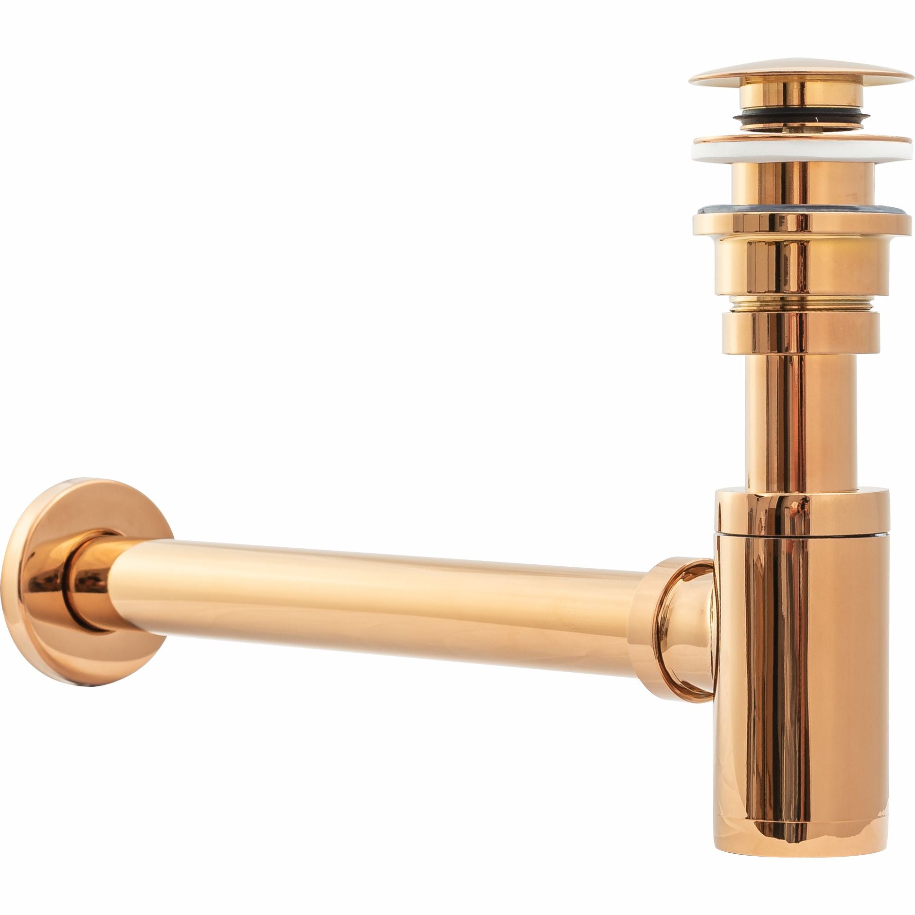 Sifon lavoar universal Auriu Roz + dop tip Click-Clack 2