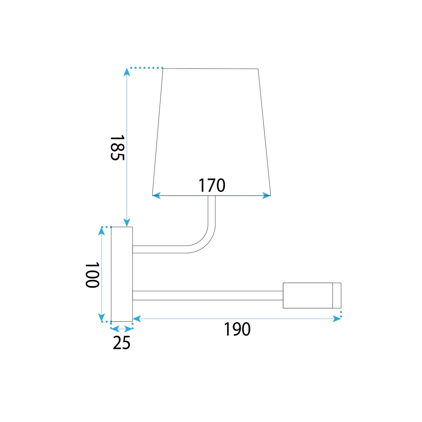 Lampa De Perete APP1610-2W Black  7