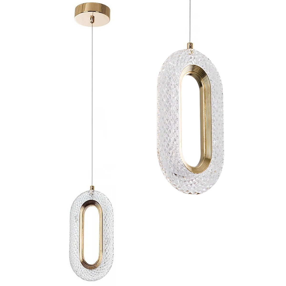 Lustră Cu Cristale Suspendată G113-1cp Gold  1