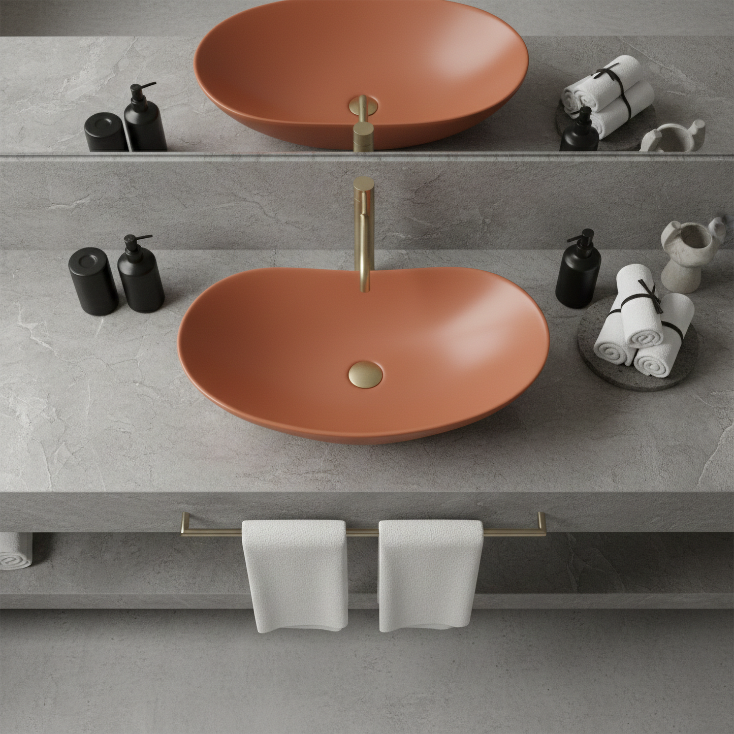 Lavoar pentru blat Rea Royal Cinnamon Matt  3