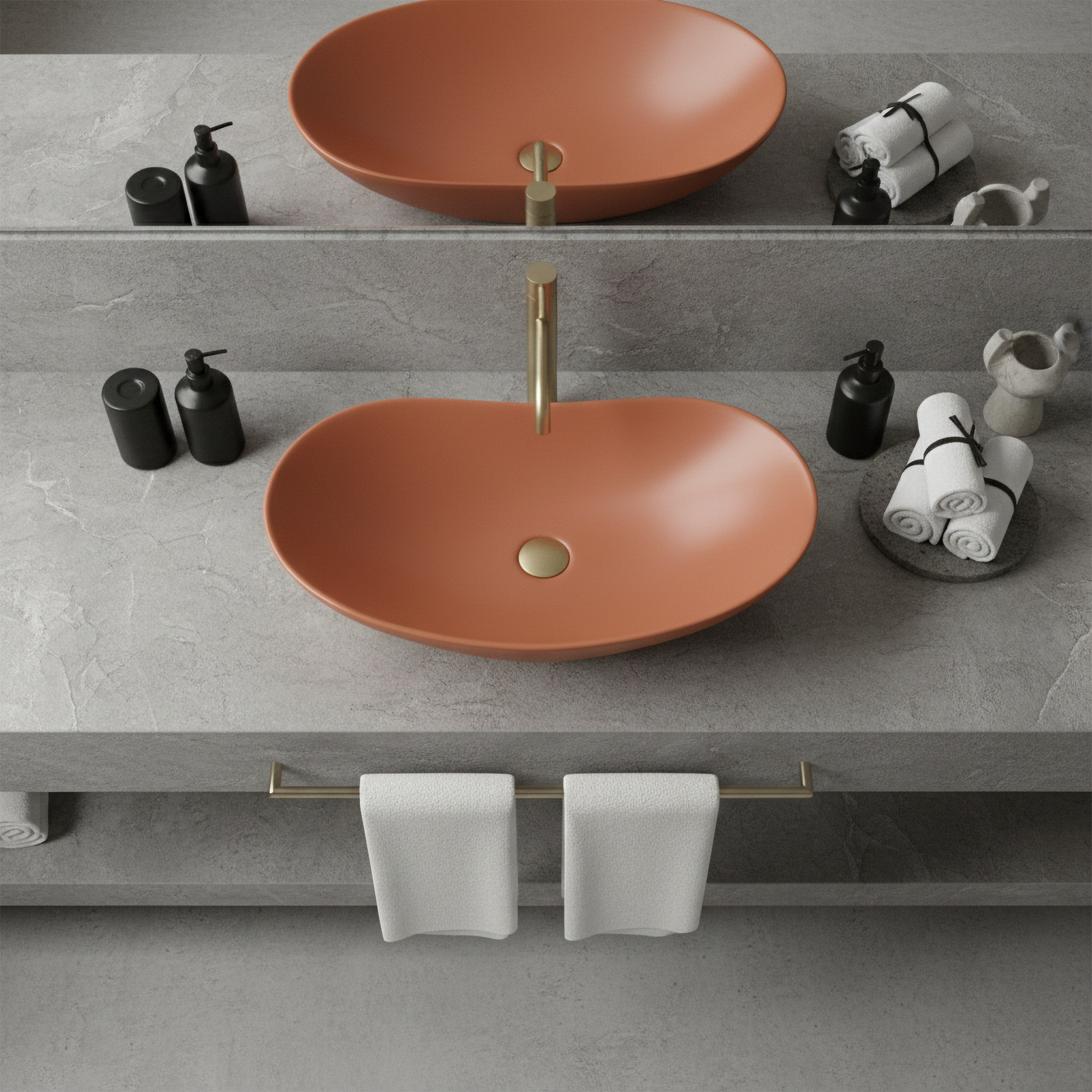 Lavoar pentru blat Rea Royal Cinnamon Matt  3