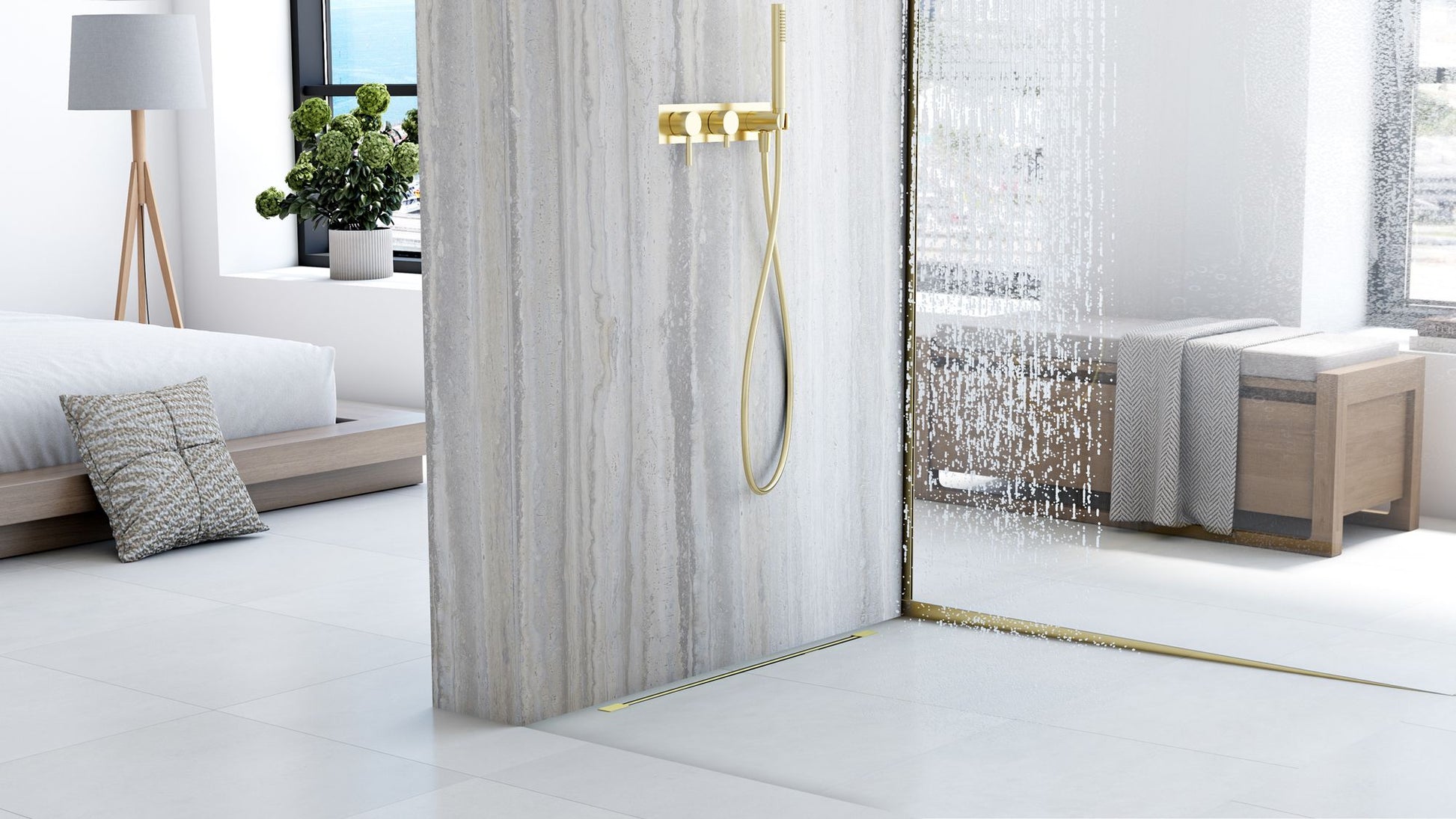 Rigola dus Rea Neo Ultra Slim Mirror Gold Pro 70 3